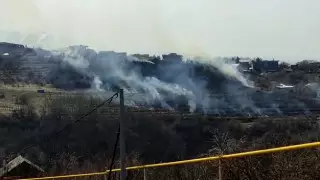 Склон горы горел в Алматы