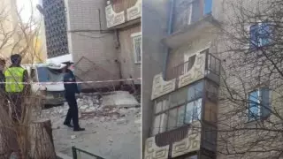 Балкон многоэтажки обрушился в Кокшетау