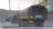 Военную технику сняли на видео на проспекте Аль-Фараби в Алматы