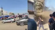 Пожар произошел на барахолке в Алматы