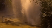 Трубу с горячей водой прорвало в Алматы