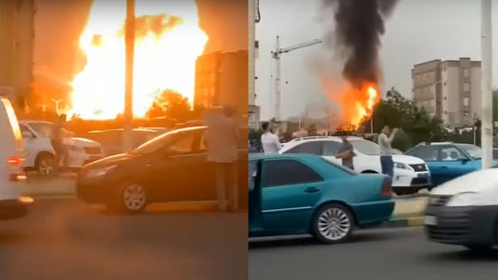 Мощный взрыв прогремел на АЗС в Душанбе