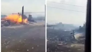 Масштабный пожар произошел в селе на севере Казахстана