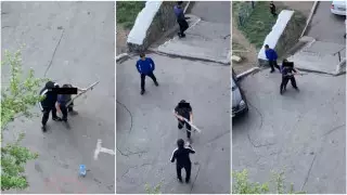 Появилось видео конфликта отцов со стрельбой в Темиртау