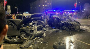 Три машины сгорели в результате ДТП в Актау