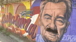 Мурал с портретом Кунаева осквернили в Алматы