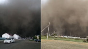 Пыльная буря обрушилась на несколько районов в СКО