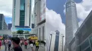 300-метровый небоскреб вновь раскачивался в Китае