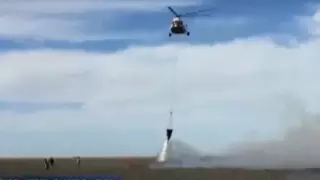 Крупный пожар в Атырауской области тушат при помощи вертолетов