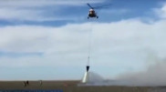 Крупный пожар в Атырауской области тушат при помощи вертолетов