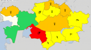 "Красный" уровень погодной опасности объявлен в одном из регионов Казахстана