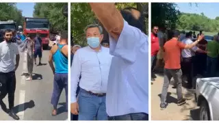 Возмущенные жители перекрыли дорогу близ Талгара