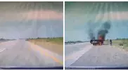 "Заживо сгорели две женщины". Появилось видео, записанное на трассе Алматы - Хоргос