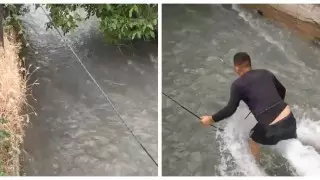 Спасение девочки, которая упала в канал и проплыла 1,5 километра, сняли на видео
