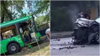 ДТП с автобусом в Алматы: 7 человек пострадали