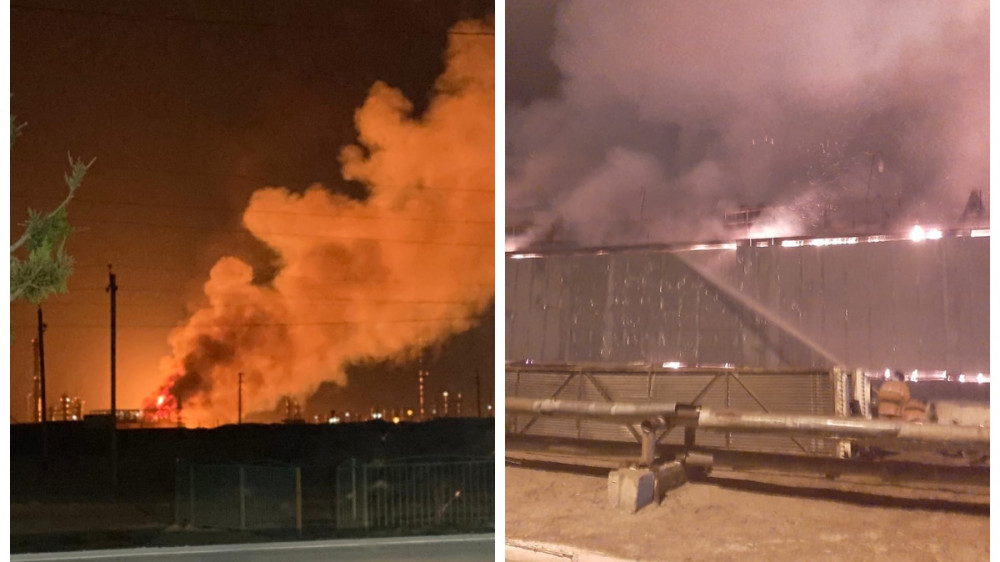 Крупный пожар вспыхнул на газоперерабатывающем заводе в Жанаозене