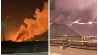 Крупный пожар вспыхнул на газоперерабатывающем заводе в Жанаозене