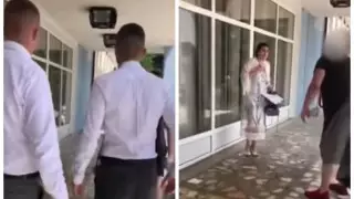 "300 евро тебе дать?" Отец студента облил нечистотами завуча на вручении дипломов