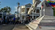 В Колумбии снесли памятник Колумбу