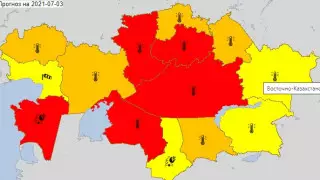 В 5 регионах объявлен "красный" уровень погодной опасности