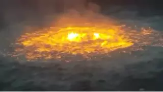 Горящий под водой трубопровод потушили в Мексиканском заливе