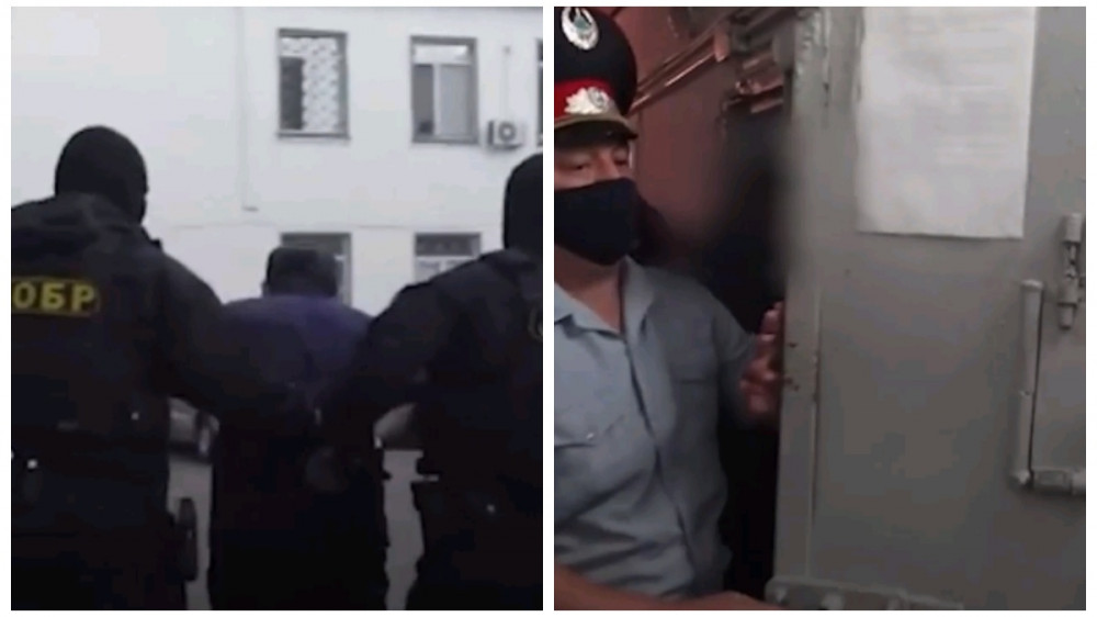 Полиция показала видео с подозреваемым в убийстве женщины и ее детей в Аксу
