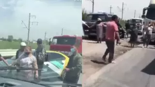 Сельчане в знак протеста перекрыли дорогу в Алматинской области