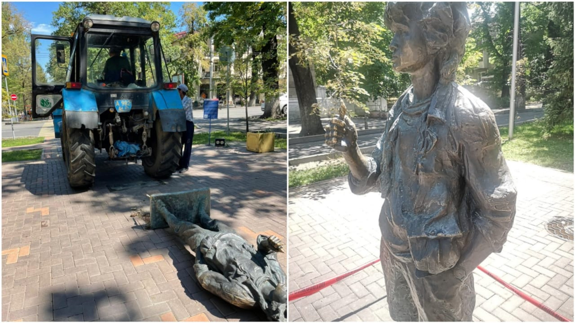 Памятник Виктору Цою в Алма Ате