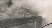 Обрушение моста в Индии сняли на видео