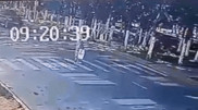 Жуткий наезд на пешехода попал на видео в Жезказгане