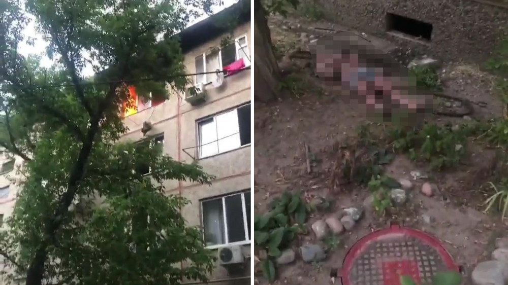 Алматинец выпрыгнул с 4-го этажа горящего дома
