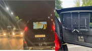 Эротическое видео транслировал на заднем стекле авто алматинец