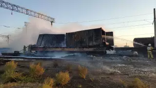 Желтый фосфор горел в Арыси: начато уголовное расследование