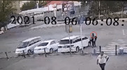 Угон попал на видео в Уральске