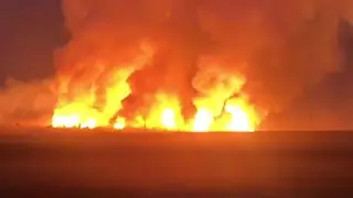 Продолжающийся пожар на складе может быть вызван тротилом - Минобороны