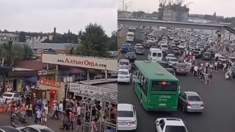 "Казахский Мумбаи": толпы и пробки вновь образовались на рынке "Алтын Орда"