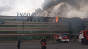 Торговый центр горит в Нур-Султане