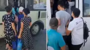 Давку в автобусах сняли на видео в Актау