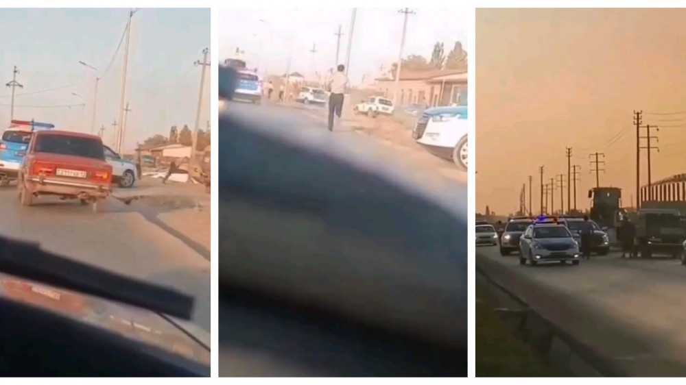 Погоню полицейских в стиле GTA засняли на видео на юге Казахстана