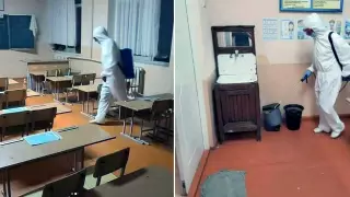 Мектептегі дезинфекция әнші мен блогерді шошытты. Министрлік жауабы