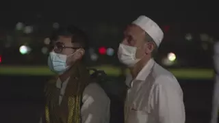 Появилось видео прибытия в Алматы кандасов из Афганистана