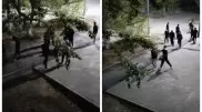 Жестокое избиение толпой сняли очевидцы в Темиртау