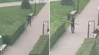 Появилось видео задержания пермского стрелка