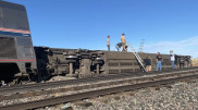 Поезд сошел с рельсов в США: пострадали более 50 человек