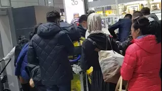 Огромные очереди в аэропорту Алматы сняли на видео