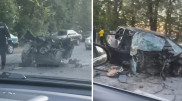 Авто разорвало на две части при ДТП в Алматинской области