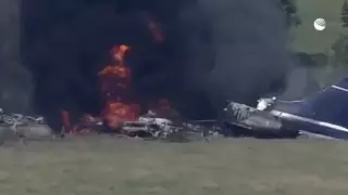 Самолет с пассажирами разбился при взлете в США