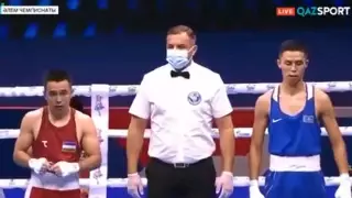 Приятной сенсацией завершился бой Сакена Бибосынова на чемпионате мира по боксу