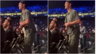 Эмоции Нурлана Сабурова во время боя Петра Яна сняли на видео