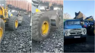 "Это провокация". Видео с женщиной в ковше погрузчика объяснили в акимате